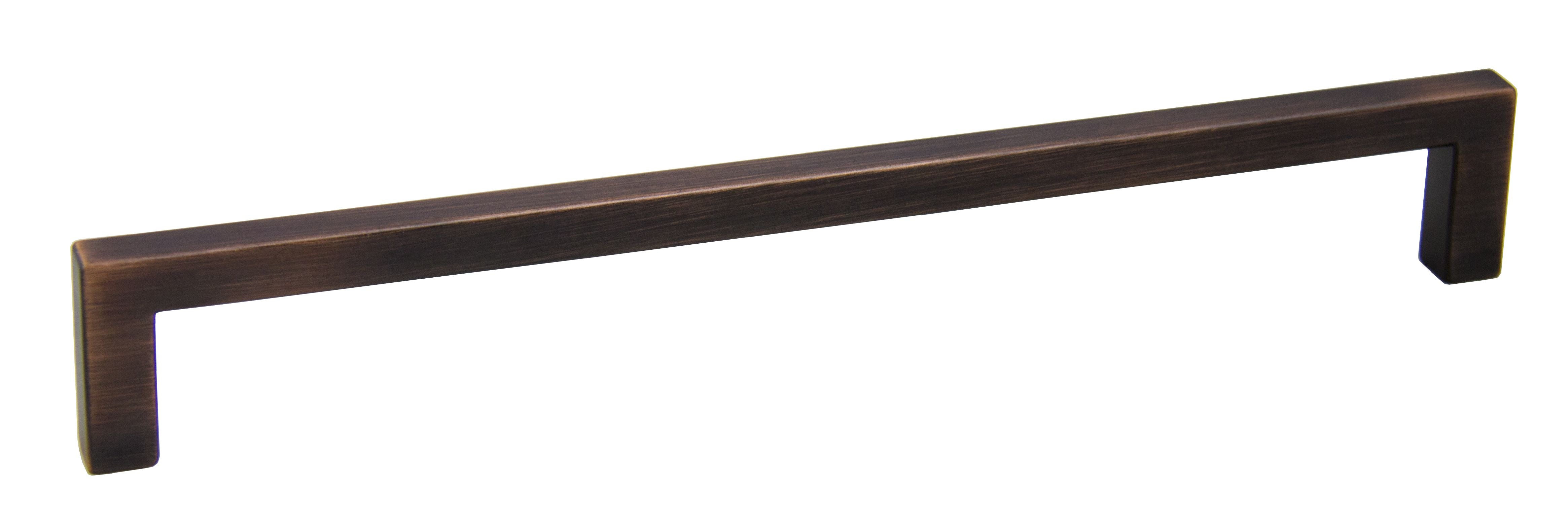 Pride Industrial P8730010B 9" Modern Square Cabinet Pull with 8-4/5" Center to Center Oil Rubbed Bronze Finish Sparrow Supply