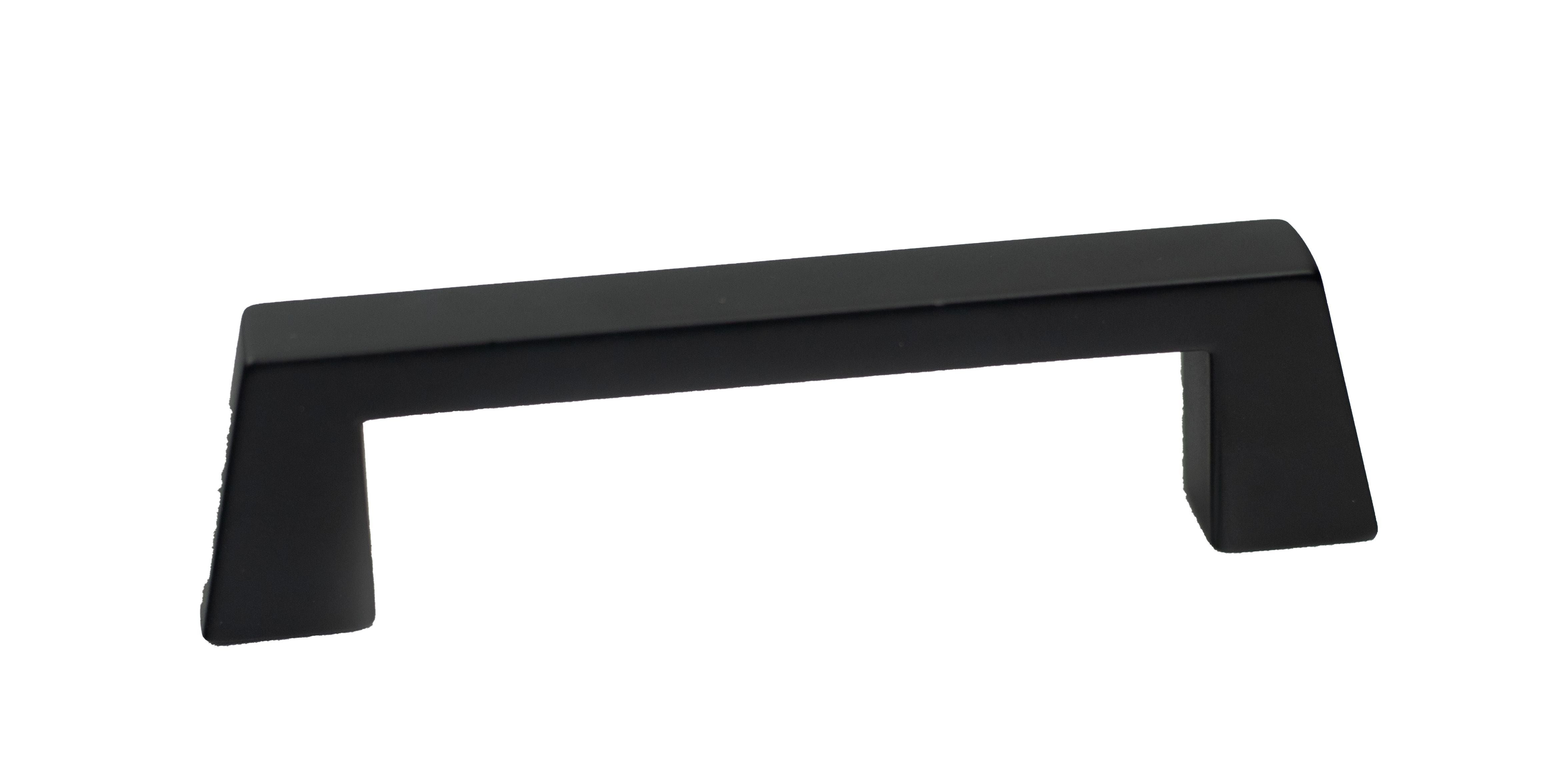 Pride Industrial P92836BK 4-1/2" Colorado Cabinet Pull with 3-3/4" Center to Center Matte Black Finish Sparrow Supply
