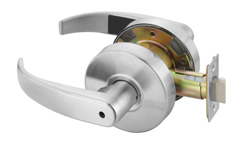 ASSA Abloy Accentra PB4602LN626 Privacy Pacific Beach Lever Grade 2 Cylindrical Lock, MCP234 Latch, and 497-114 Strike US26D (626) Satin Chrome Finish Sparrow Supply