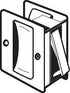 Don-Jo PDL100620 Square Passage Pocket Door Lock Antique Nickel Finish Sparrow Supply