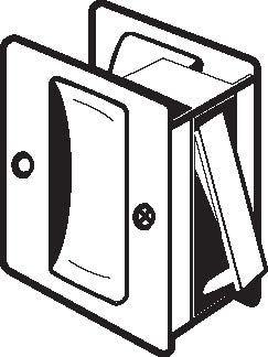 Don-Jo PDL100622 Square Passage Pocket Door Lock Black Finish Sparrow Supply