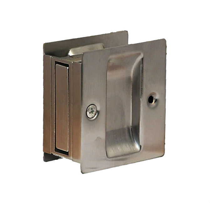 Don-Jo PDL100626 Square Passage Pocket Door Lock Satin Chrome Finish Sparrow Supply