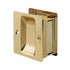 Pamex PF1730 Passage Square Style Sliding Door Lock Bright Brass Finish Sparrow Supply