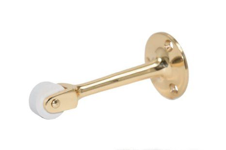 Ives Commercial RB4713 4-1/2" Strait Roller Bumper Bright Brass Finish Sparrow Supply