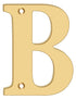 Deltana RL4B-CR003 4" Residential Letter B; Lifetime Brass Finish Sparrow Supply