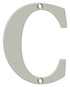 Deltana RL4C-15 4" Residential Letter C; Satin Nickel Finish Sparrow Supply
