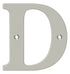 Deltana RL4D-15 4" Residential Letter D; Satin Nickel Finish