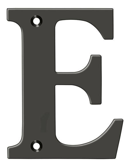 Deltana RL4E-10B 4" Residential Letter E; Oil Rubbed Bronze Finish