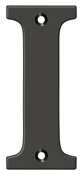 Deltana RL4I-10B 4" Residential Letter I; Oil Rubbed Bronze Finish