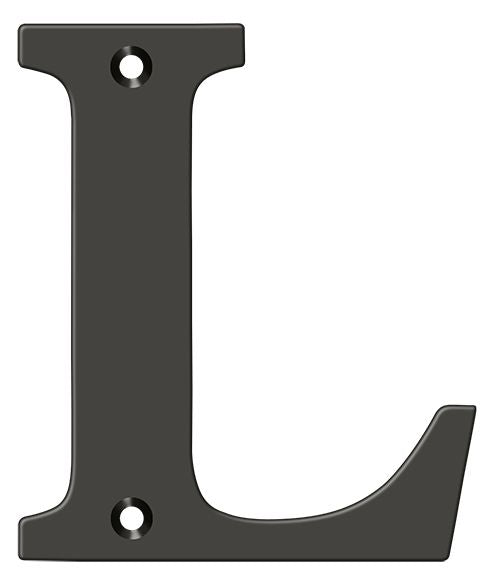 Deltana RL4L-10B 4" Residential Letter L; Oil Rubbed Bronze Finish Sparrow Supply
