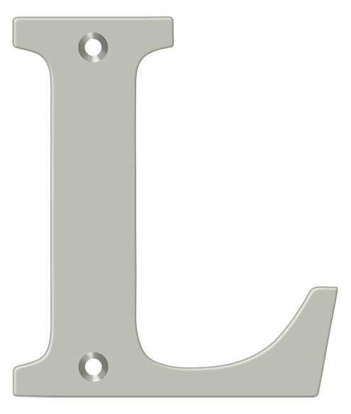 Deltana RL4L-15 4" Residential Letter L; Satin Nickel Finish Sparrow Supply