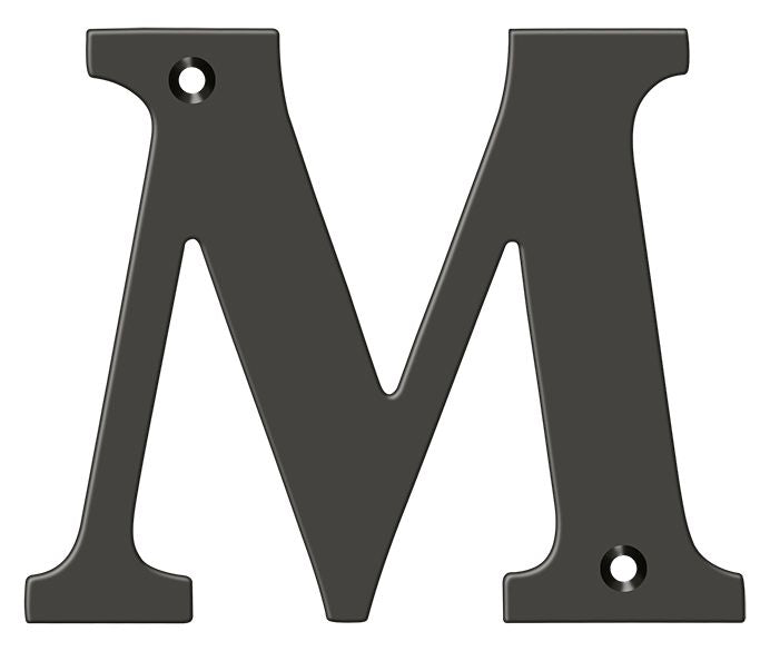Deltana RL4M-10B 4" Residential Letter M; Oil Rubbed Bronze Finish Sparrow Supply