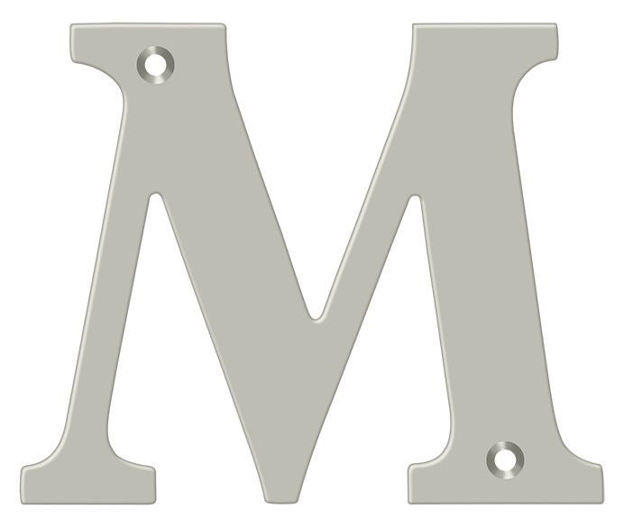 Deltana RL4M-15 4" Residential Letter M; Satin Nickel Finish Sparrow Supply