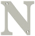 Deltana RL4N-15 4" Residential Letter N; Satin Nickel Finish Sparrow Supply