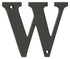 Deltana RL4W-10B 4" Residential Letter W; Oil Rubbed Bronze Finish Sparrow Supply