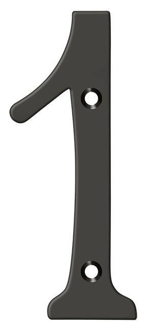 Deltana RN4-1U10B 4" Numbers; Solid Brass; Oil Rubbed Bronze Finish Sparrow Supply