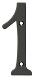 Deltana RN4-1U10B 4" Numbers; Solid Brass; Oil Rubbed Bronze Finish Sparrow Supply