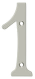 Deltana RN4-1U15 4" Numbers; Solid Brass; Satin Nickel Finish Sparrow Supply