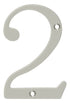 Deltana RN4-2U15 4" Numbers; Solid Brass; Satin Nickel Finish Sparrow Supply