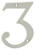 Deltana RN4-3U15 4" Numbers; Solid Brass; Satin Nickel Finish Sparrow Supply