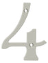 Deltana RN4-4U15 4" Numbers; Solid Brass; Satin Nickel Finish Sparrow Supply