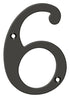 Deltana RN4-6U10B 4" Numbers; Solid Brass; Oil Rubbed Bronze Finish Sparrow Supply