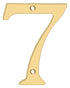 Deltana RN4-7 4" Numbers; Solid Brass; Lifetime Brass Finish Sparrow Supply