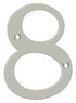 Deltana RN4-8U15 4" Numbers; Solid Brass; Satin Nickel Finish Sparrow Supply