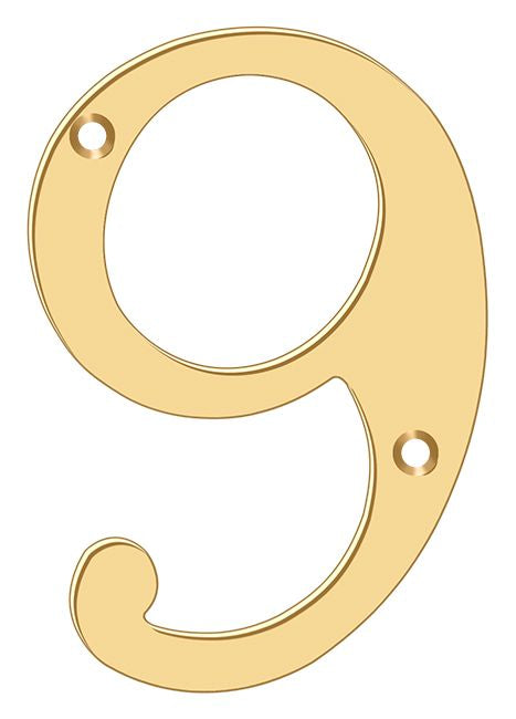 Deltana RN4-9 House Numbers - Brass Sparrow Supply