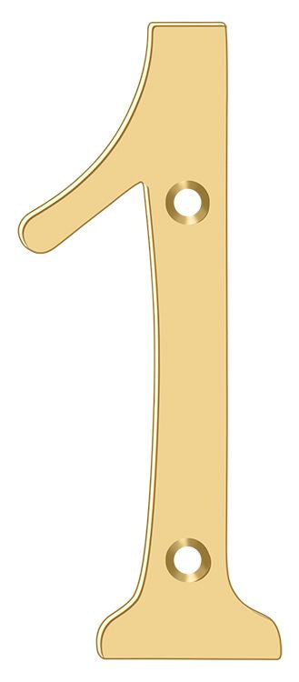 Deltana RN6-1 House Numbers - Brass Sparrow Supply
