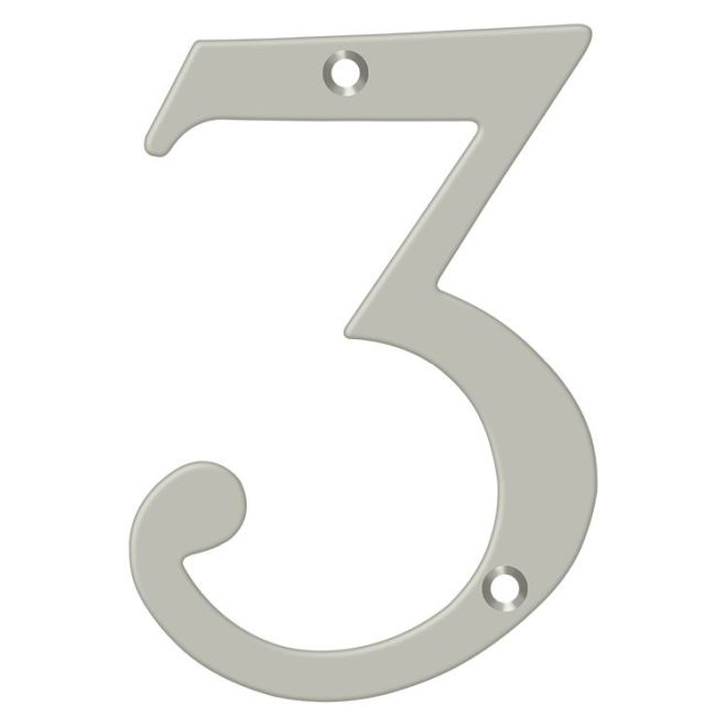 Deltana RN6-3U15 House Numbers - Satin Nickel Sparrow Supply