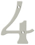 Deltana RN6-4U15 6" Numbers; Solid Brass; Satin Nickel Finish Sparrow Supply