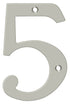 Deltana RN6-5U15 6" Numbers; Solid Brass; Satin Nickel Finish Sparrow Supply