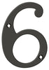Deltana RN6-6U10B 6" Numbers; Solid Brass; Oil Rubbed Bronze Finish Sparrow Supply