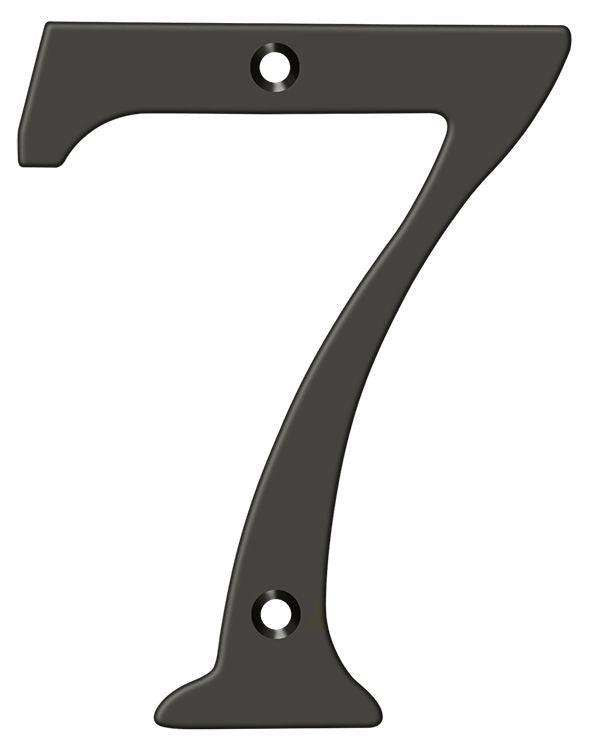 Deltana RN6-7U10B 6" Numbers; Solid Brass; Oil Rubbed Bronze Finish Sparrow Supply