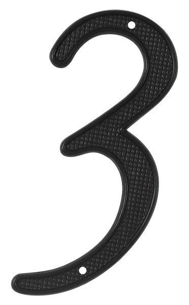 Deltana RNZ43 4" Numbers; Zinc; Black Finish Sparrow Supply
