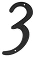 Deltana RNZ43 4" Numbers; Zinc; Black Finish Sparrow Supply