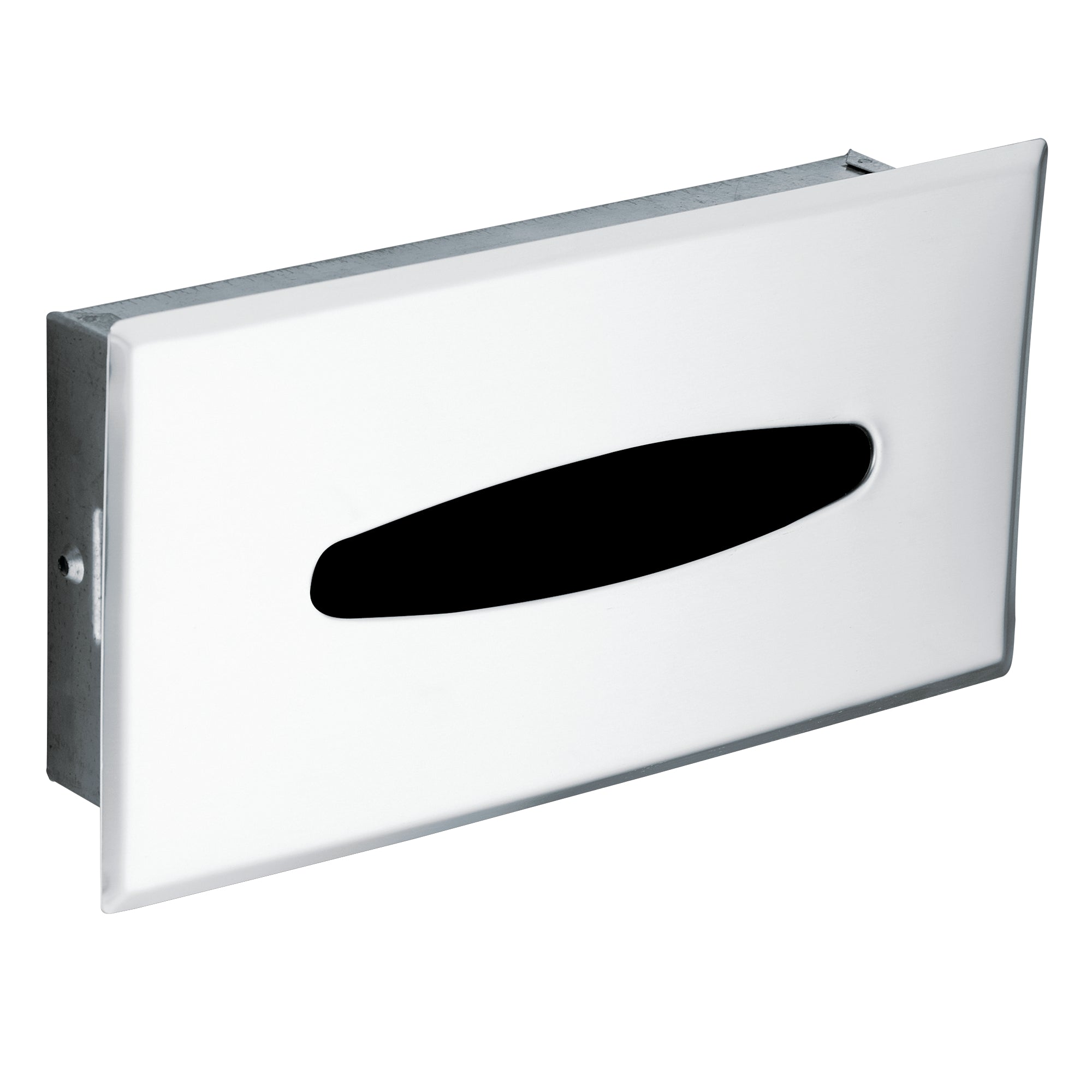 Moen RR5520SS Hotel / Motel Recessed Tissue Box Holder Satin Stainless Steel Finish Sparrow Supply