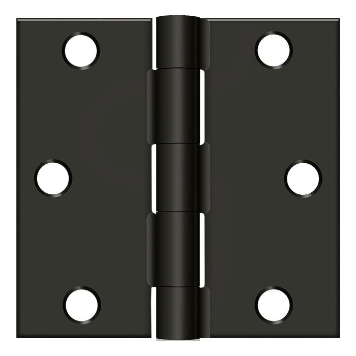 Deltana S33U10B-R 3" x 3" Square Hinge; Oil Rubbed Bronze Finish Sparrow Supply