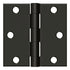 Deltana S33U10B-R 3" x 3" Square Hinge; Oil Rubbed Bronze Finish Sparrow Supply