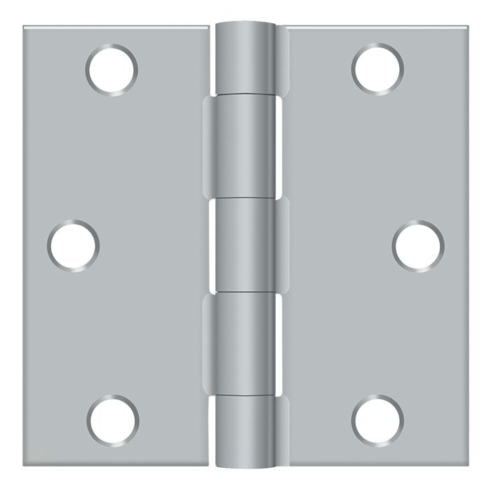 Deltana S33U26D-R 3" x 3" Square Hinge; Satin Chrome Finish Sparrow Supply