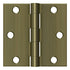 Deltana S33U5-R 3" x 3" Square Hinge; Antique Brass Finish Sparrow Supply
