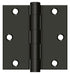 Deltana S35HD10B 3-1/2" x 3-1/2" Square Hinge; Heavy Duty; Oil Rubbed Bronze Finish Sparrow Supply