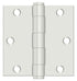 Deltana S35HDUSPW 3-1/2" x 3-1/2" Square Hinge; Heavy Duty; White Finish