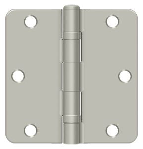 Deltana S35R4BB15 3-1/2" x 3-1/2" x 1/4" Radius Hinge; Ball Bearing; Satin Nickel Finish Sparrow Supply