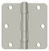 Deltana S35R4BB15 3-1/2" x 3-1/2" x 1/4" Radius Hinge; Ball Bearing; Satin Nickel Finish Sparrow Supply