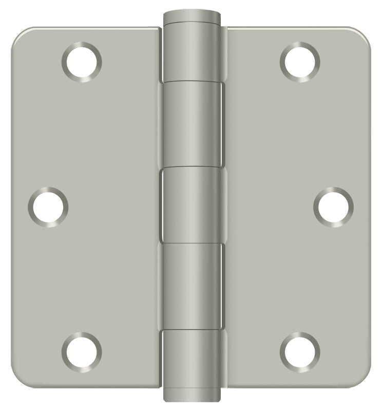 Deltana S35R4HD15 3-1/2" x 3-1/2" x 1/4" Radius Hinge; Heavy Duty; Satin Nickel Finish Sparrow Supply