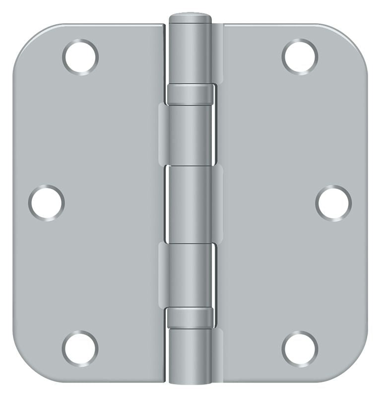 Deltana S35R5BB26D 3-1/2" x 3-1/2" x 5/8" Radius Hinge; Ball Bearing; Satin Chrome Finish Sparrow Supply
