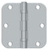 Deltana S35R5BB26D 3-1/2" x 3-1/2" x 5/8" Radius Hinge; Ball Bearing; Satin Chrome Finish Sparrow Supply
