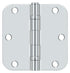 Deltana S35R5BB26 3-1/2" x 3-1/2" x 5/8" Radius Hinge; Ball Bearing; Bright Chrome Finish Sparrow Supply